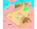 Векторная картинка Физическая карта Алжира