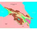 Векторная картинка Физическая карта Армении