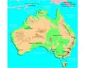 Векторная картинка Физическая карта Австралии