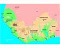 Векторная картинка Физическая карта Бенина