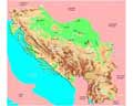 Векторная картинка Физическая карта Боснии