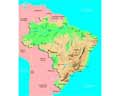 Векторная картинка Физическая карта Бразилии