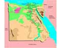 Векторная картинка Физическая карта Египта