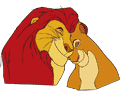 Векторная картинка Король лев - Муфаса и Сараби №1