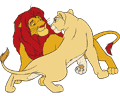 Векторная картинка Король лев - Симба и Нала №2