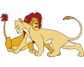 Векторная картинка Король лев - Симба и Нала №3