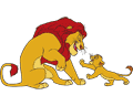 Векторная картинка Король лев - Муфаса и Симба №1