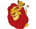 Векторная картинка Король лев - Муфаса и Симба №2