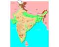 Векторная картинка Физическая карта Индии