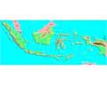 Векторная картинка Физическая карта Индонезии
