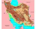 Векторная картинка Физическая карта Ирана