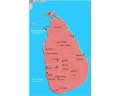 Векторная картинка Административная карта Шри-Ланки