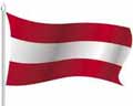 Векторный клипарт Развевающийся флаг Австрии