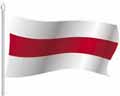 Векторная картинка Развевающийся флаг Беларусии