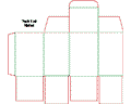 Векторная картинка Векторный раскрой (высечка) коробочки 00888