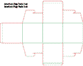 Векторная картинка Векторный раскрой (высечка) коробочки 00911