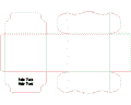 Векторная картинка Векторный раскрой (высечка) коробочки 00917