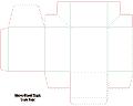 Векторная картинка Векторный раскрой (высечка) коробочки 00918