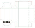 Векторная картинка Векторный раскрой (высечка) коробочки 00924