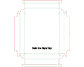 Векторная картинка Векторный раскрой (высечка) коробочки 00935