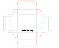 Векторная картинка Векторный раскрой (высечка) коробочки 00938
