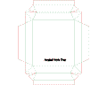 Векторная картинка Векторный раскрой (высечка) коробочки 00940