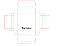 Векторная картинка Векторный раскрой (высечка) коробочки 00941