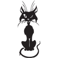 Векторная картинка Татуировки кошки, коты #2