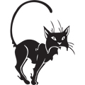 Векторная картинка Татуировки кошки, коты #44