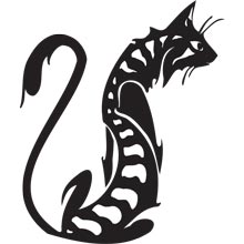 Скачать бесплатно векторный клипарт кошки, коты. Стильные векторные картинки кошки, коты. Готовые эскизы татуировок кошки, наклейки на авто кошки, коты.