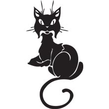 Скачать бесплатно векторный клипарт кошки, коты. Стильные векторные картинки кошки, коты. Готовые эскизы татуировок кошки, наклейки на авто кошки, коты.