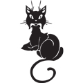 Векторная картинка Татуировки кошки, коты #50