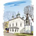 Векторная картинка Церковь Владимирской иконы #1