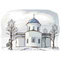 Векторная картинка Покрово-Тервенический монастырь #1