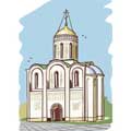 Векторная картинка Церковь Владимирского монастыря