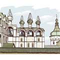 Векторная картинка Кремль в Ростове