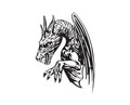 Векторный клипарт "Векторный дракон" #50