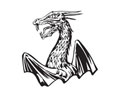 Векторная картинка "Векторный дракон" #76