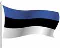 Векторная картинка Развевающийся флаг Эстонии