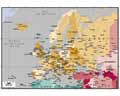 Векторная картинка Административная карта Европы