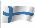 Векторная картинка Развевающийся флаг Финляндии