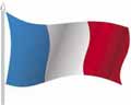 Векторная картинка Развевающийся флаг Франции