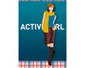 Векторная картинка Active Girl №10