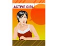 Векторная картинка Active Girl №19