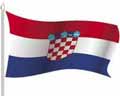 Векторная картинка Развевающийся флаг Хорватии