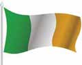Векторная картинка Развевающийся флаг Ирландии