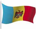 Векторная картинка Развевающийся флаг Молдавии