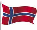Векторная картинка Развевающийся флаг Норвегии