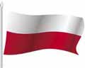 Векторная картинка Развевающийся флаг Польши