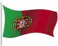 Векторная картинка Развевающийся флаг Португалии